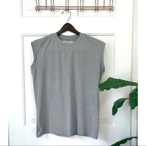 All Saints Grey Brooke Jersey Top
